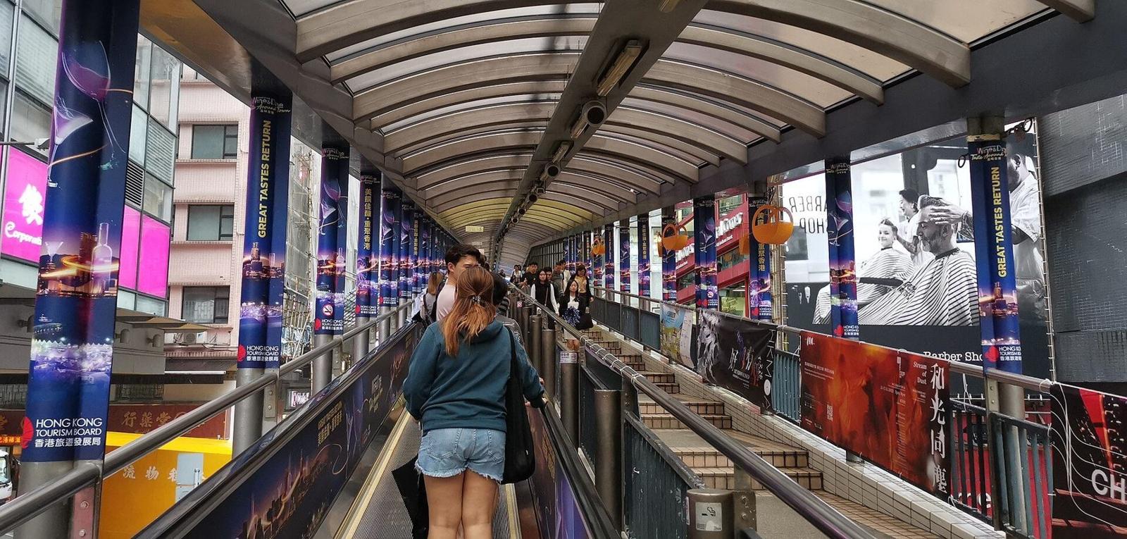 The Central-Mid-Levels Escalators in Central, Hong Kong